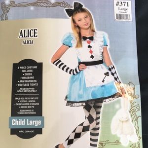 Girls Alice In Wonderland costume size large